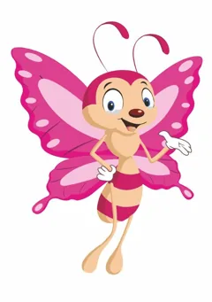 Learning Wings butterfly mascot
