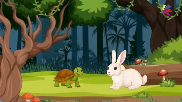 Rabbit and tortoise in the Learning Wings friendship story